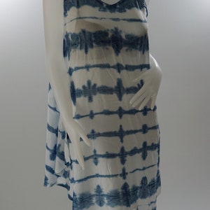 DR0199 Indigo Summer Dress - Navy Blue Sundress, V-Neck with Crochet made from Thai Cotton