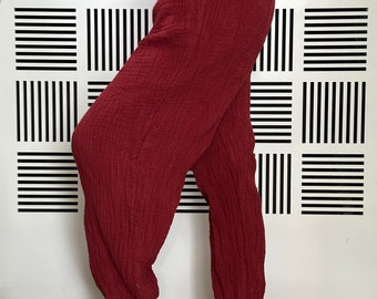 CG0259 Cotton Gauze  Yoga Pants Super Soft. Elastic waist