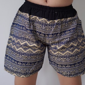 SP0753 Hilltribe Hmong Shorts pants Beach Summer Hippies Boho Fashion Chic Clothing Bohemian Boxers Short Pants Unique