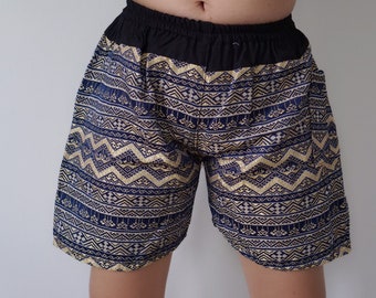 SP0753 Hilltribe Hmong Pantalones cortos Playa Verano Hippies Boho Moda Chic Ropa Boho Boxers Pantalones cortos Únicos