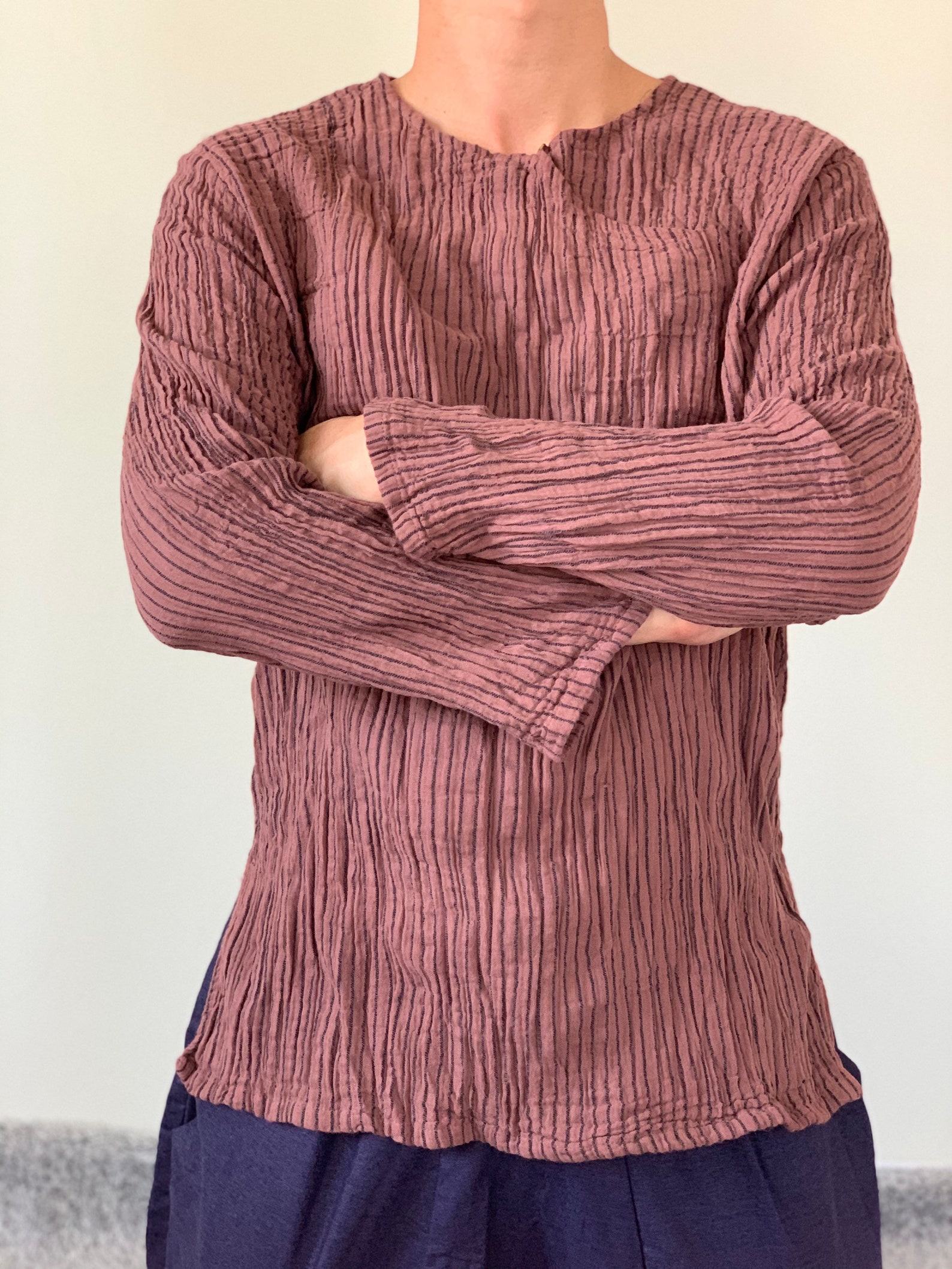 CG0308 Double Gauze Cotton Top Crinkle Cotton Tunic Long Etsy