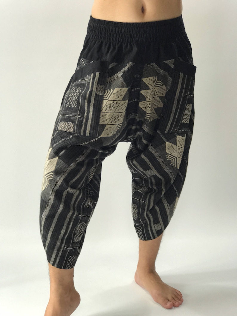 HC0050 Hmong Fabric Men Pants Handmade Pants Thick Smock Etsy