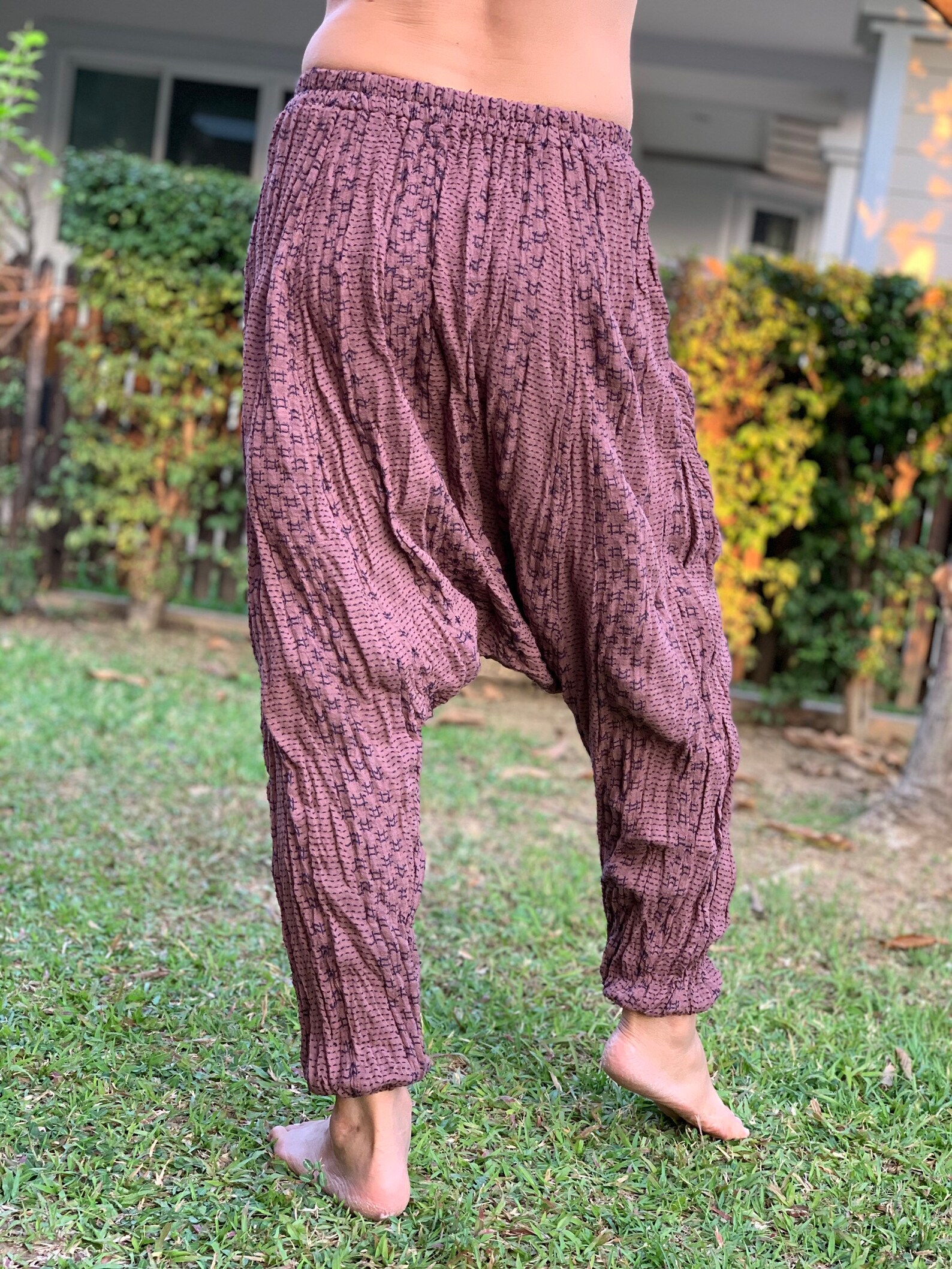 CG0332 Cotton gauze pants Harem Pants super soft baggy unisex Etsy