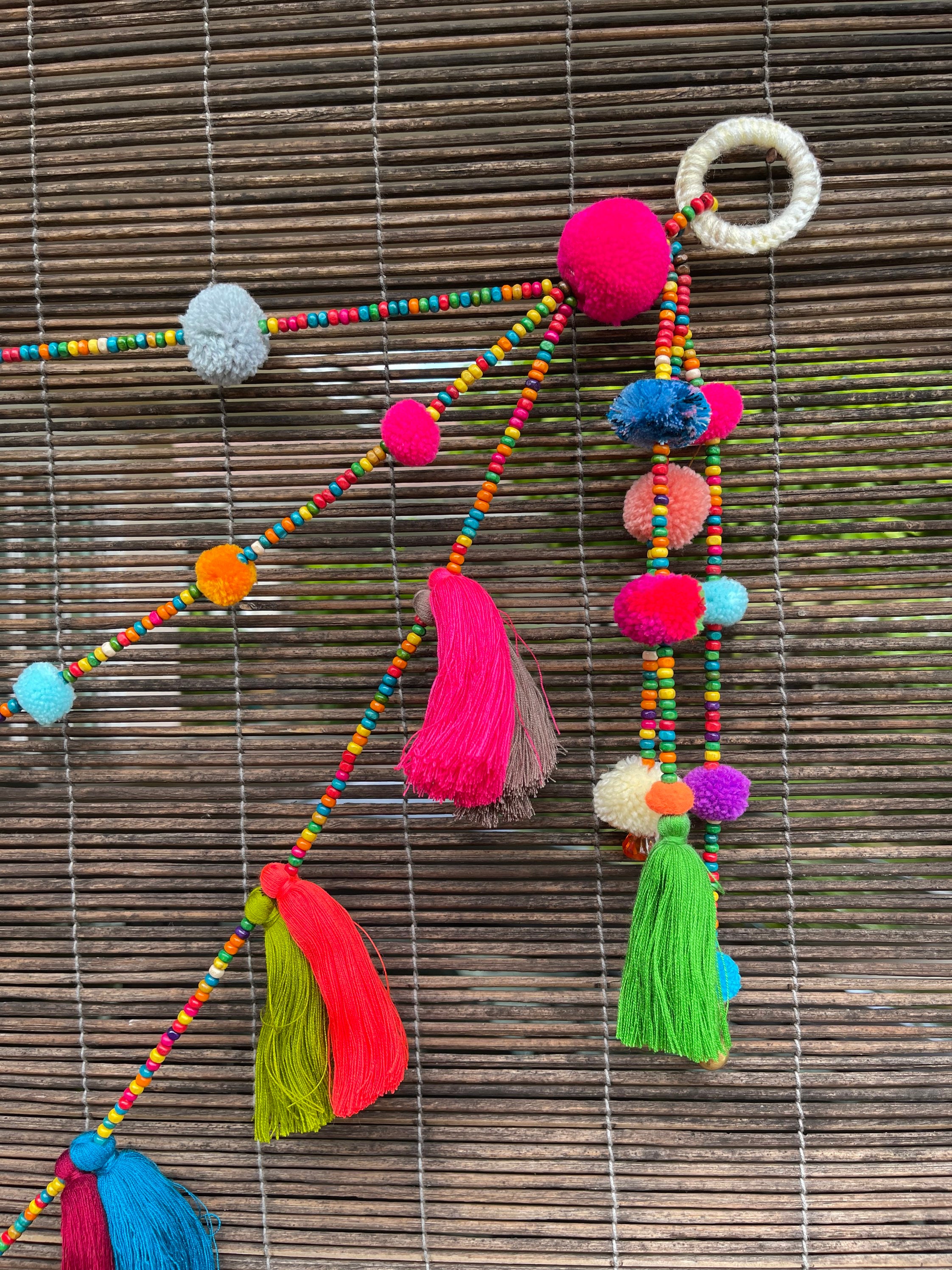 MB0298 Handmade Mobile,nursery Hanging Decorate With Pompoms and
