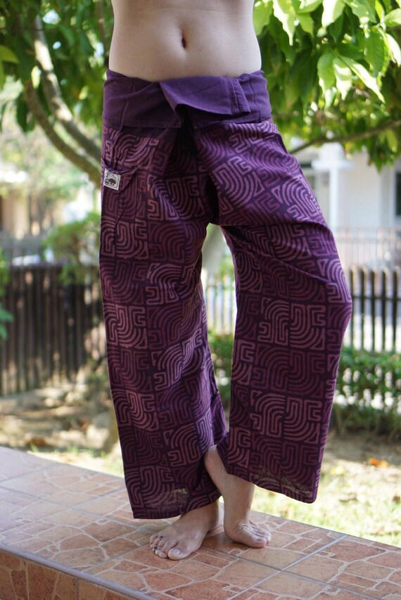 HW0041 pescatore di cotone tailandese gli yoga sono pantaloni | Etsy Italia