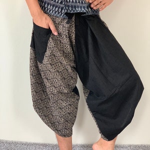 SR0020 Samurai Pants Harem pants have fisherman pants style wrap around waist