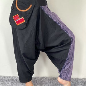 HR0150 Hilltribe Harem Pants Unisex Low Crotch Trousers