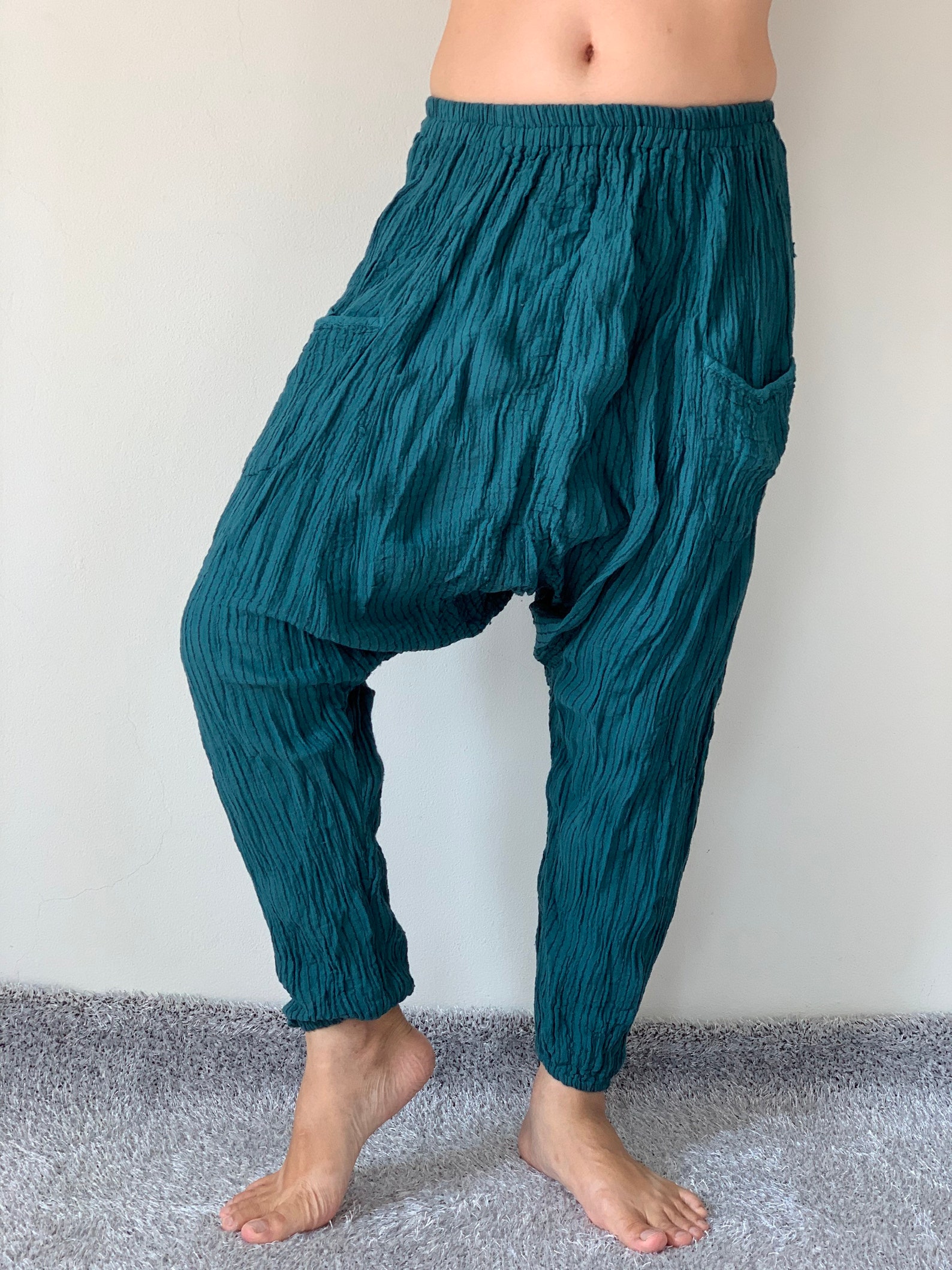 CG0193 Cotton gauze pantsDouble Cotton Gauze Harem Pants for Etsy