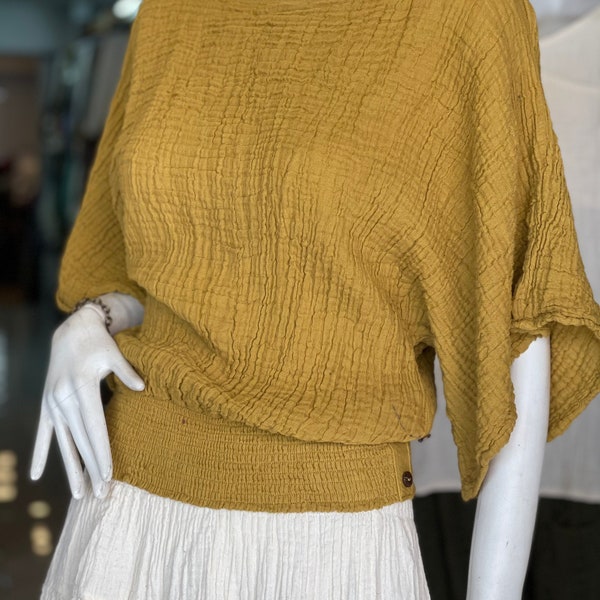 Cotton Gauze Blouse Etsy