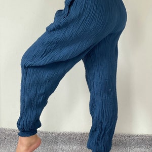CG0362 Cotton Gauze  Yoga Pants Super Soft. Elastic waist
