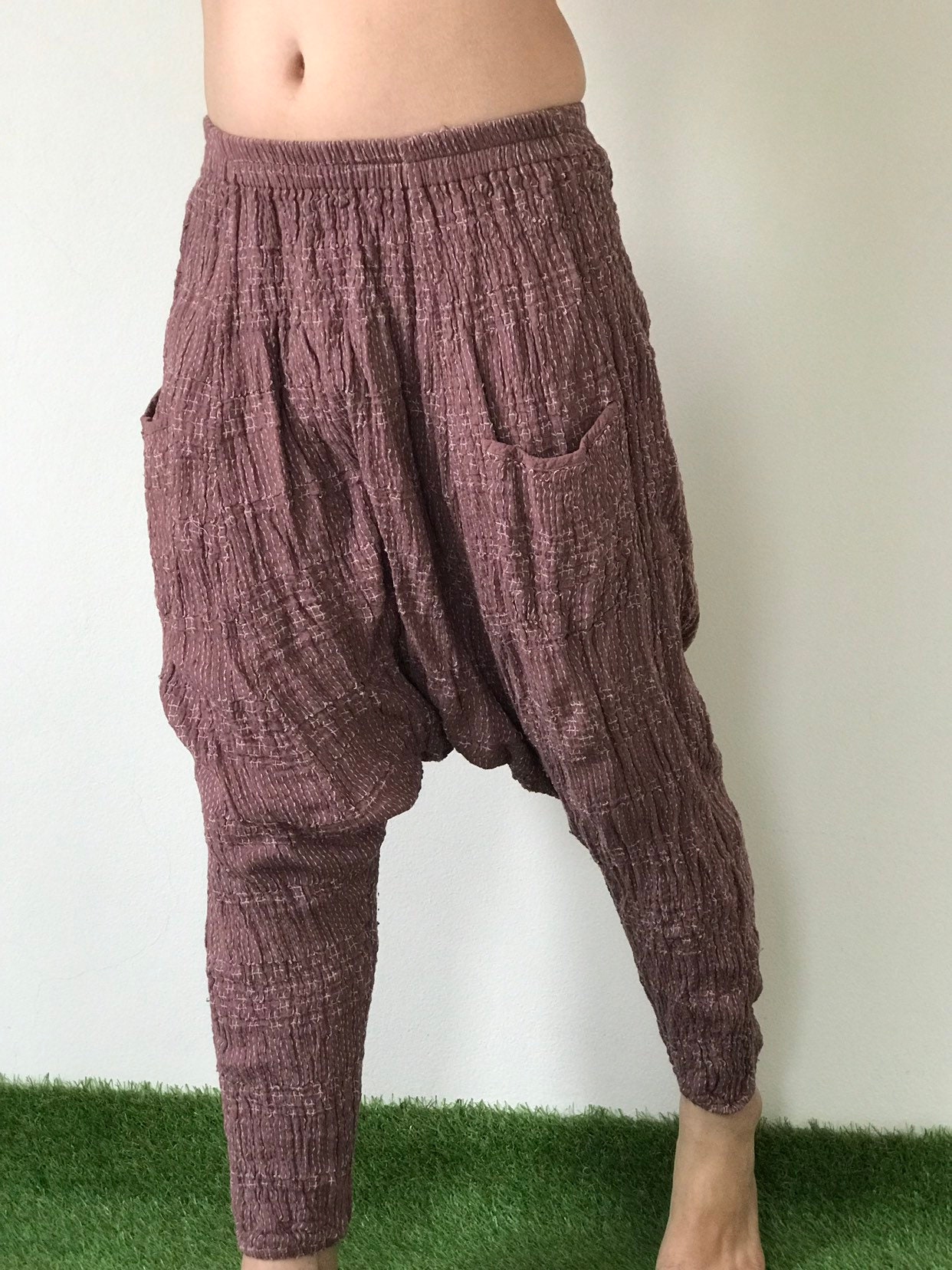CG0070 Cotton Gauze Pants Harem Pants Super Soft Baggy Unisex Etsy UK