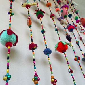 CW0003 Get 9Line of 100% Handmade Cute Doll Beads Curtain For Home Decoration for window