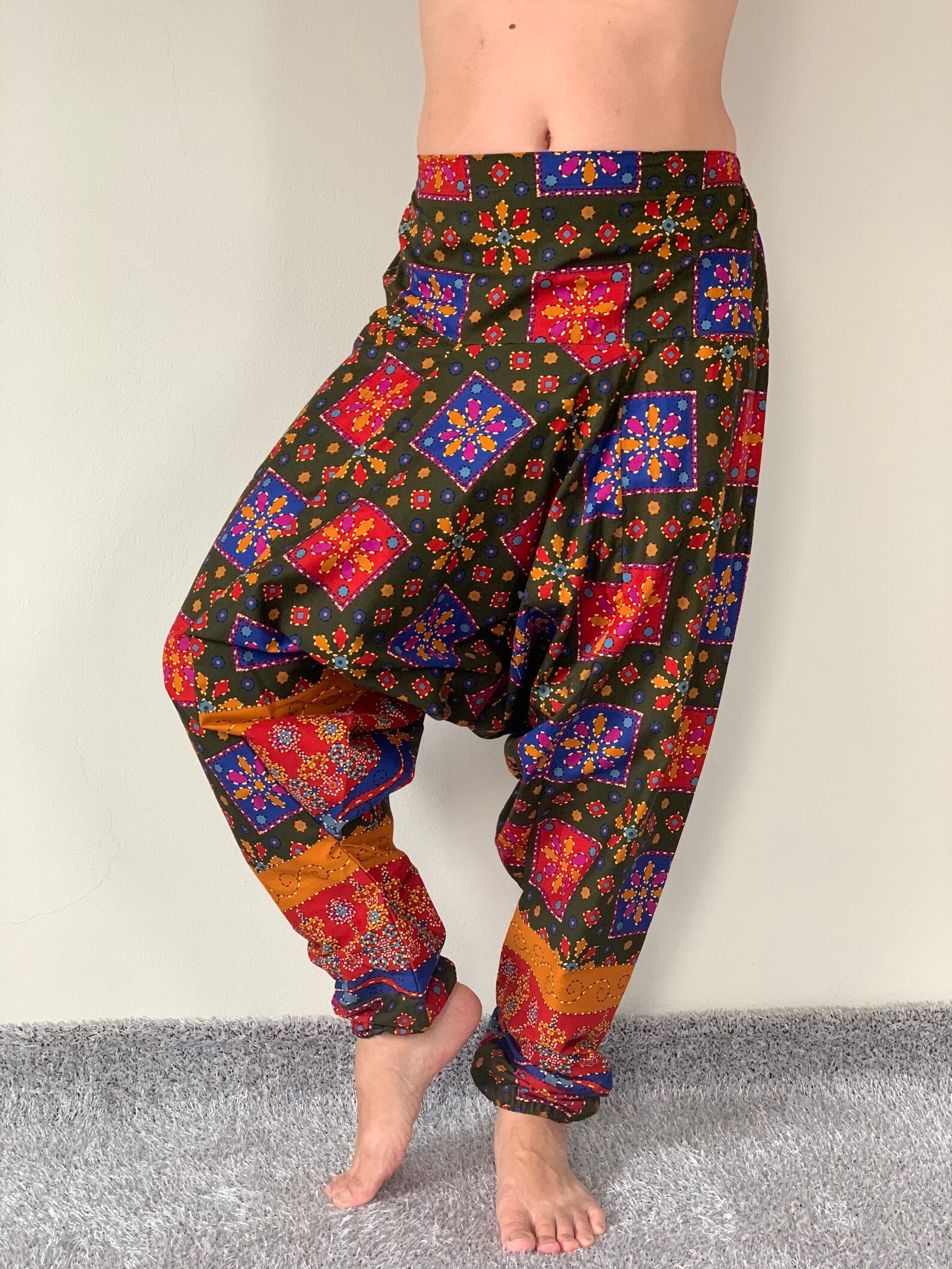 HR0202 Thai sarong design Pants Handmade pants Thick Smock | Etsy