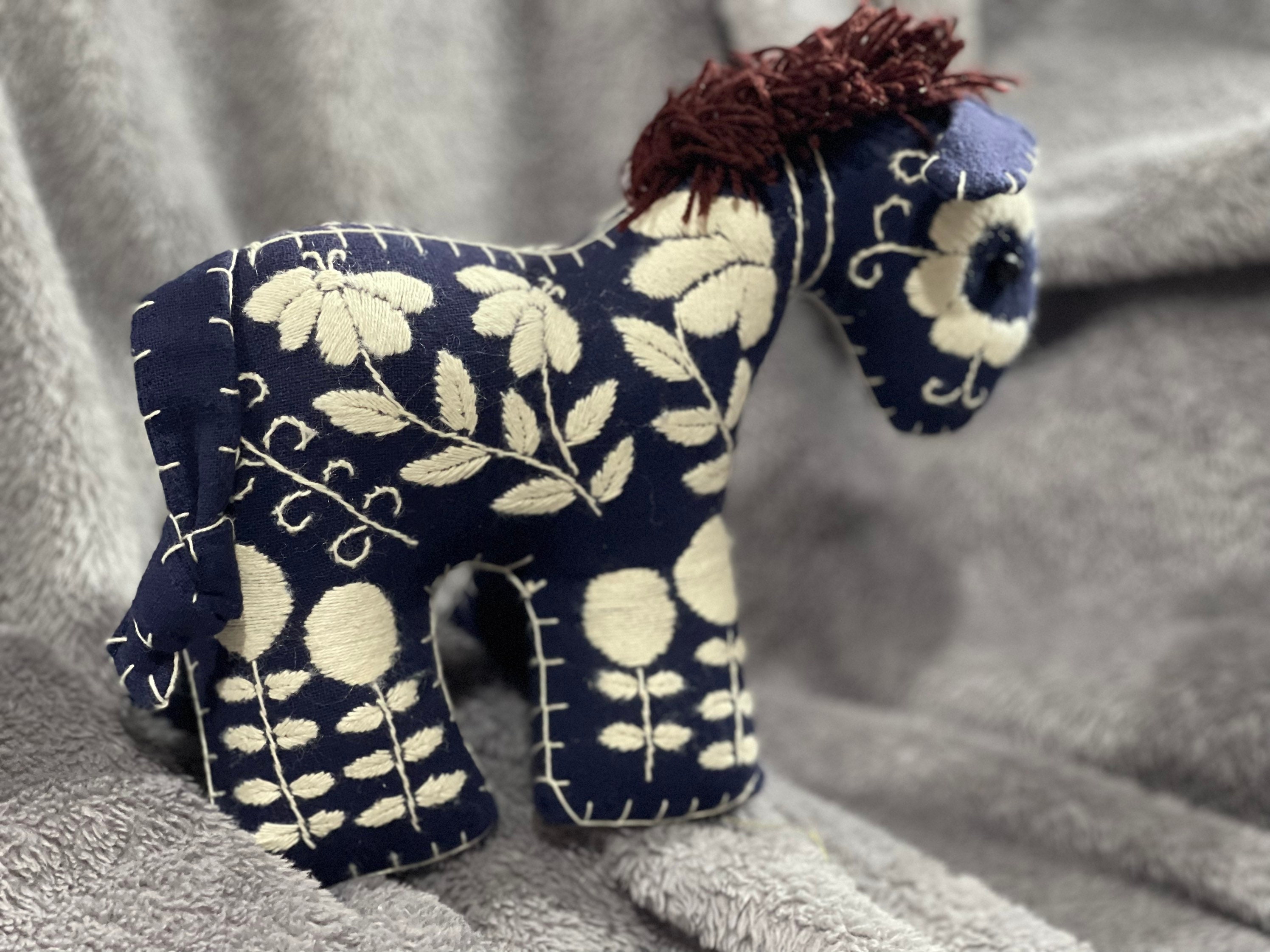 ES0057 A Charming Embroided Little Horse or Pony Child's Toy or