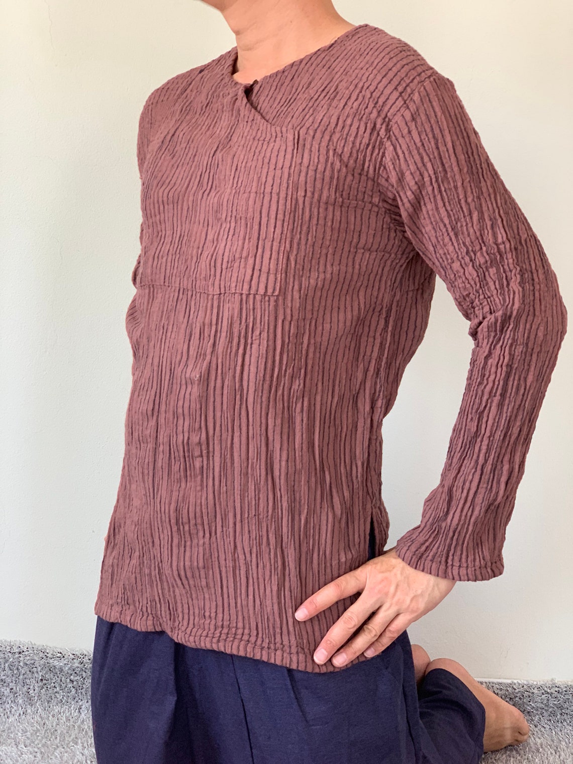 CG0308 Double Gauze Cotton Top Crinkle Cotton Tunic Long Etsy