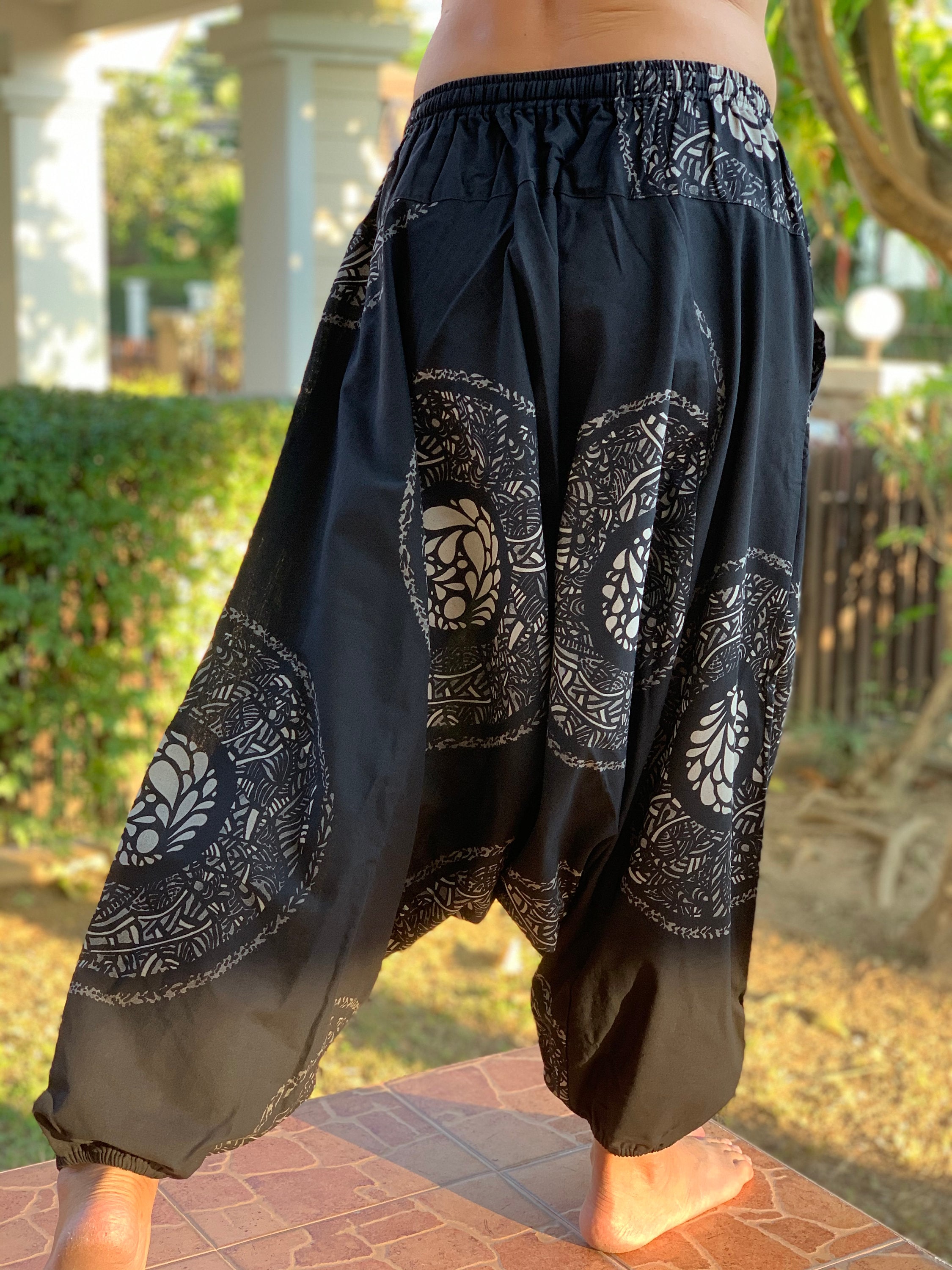 HB0002 Harem Pants Unisex Low Crotch Yoga Trousers, Elephant Pants