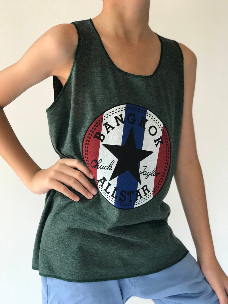 KD0007 Tank Tops Summer Tops for Kids, Summer Beach Casual Kids Tank Tops, Vest Sleeveless, Songkarn Tops, Soft and Light Weight image 1