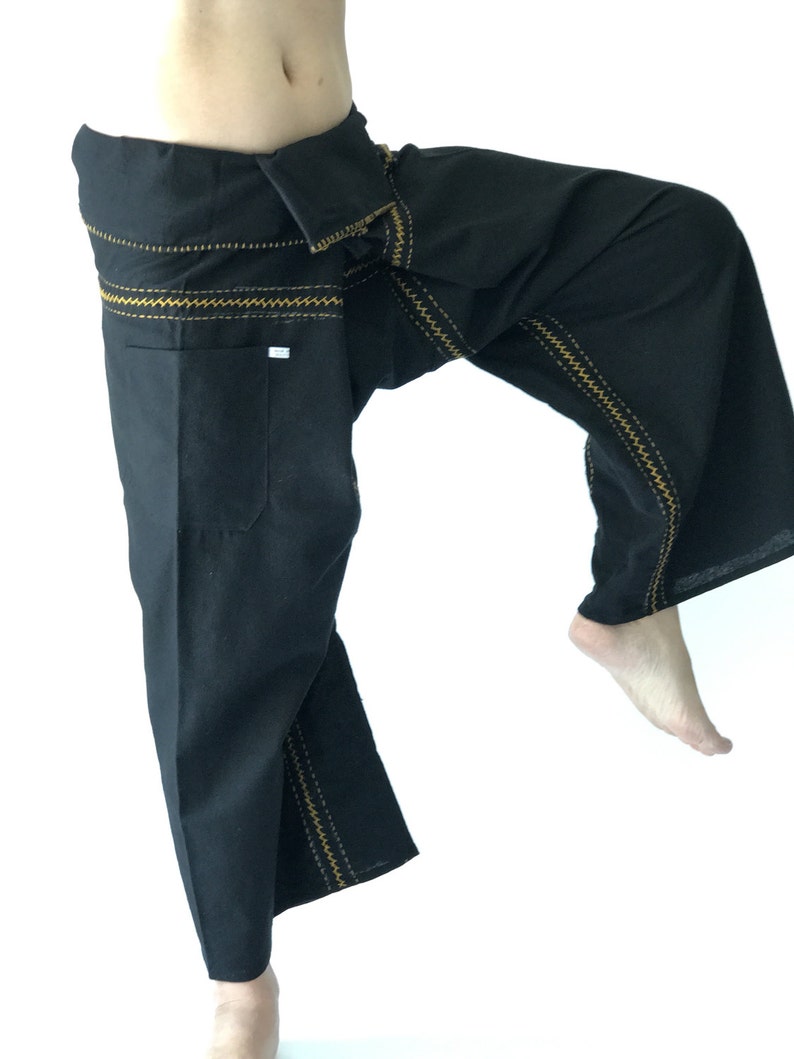 FZ0016 Light Purple Hand Sewing Inseam design for Thai Fisherman Pants Wide Leg pants, Wrap pants, Unisex pants image 1