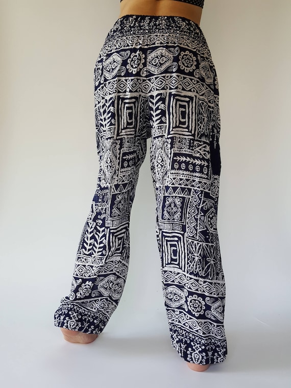 SM0058 Aztec Pants Comfy Trouser, Gypsy Pants Rayon Pants,aladdin