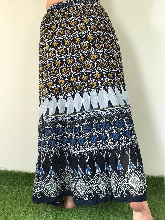 SK0549 Maxi katoenen rok voor strand zomer boho rokken lange gypsy rokken elastische maxi rokken hoogste kwaliteit geverfd Casual Lange Maxi Rok Etsy Nederland