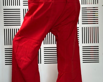 FP0022 Elastic waist Thai Fisherman Pants Wide Leg pants, Wrap pants, Unisex pants, Thai Fisherman Pants, Cotton