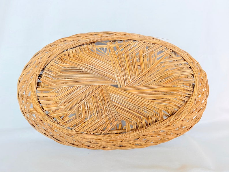 Vintage Woven Wicker Basket Vintage Plant Basket Wall Basket Vintage Boho Decor Home Living Baskets Bowls Vadel Com