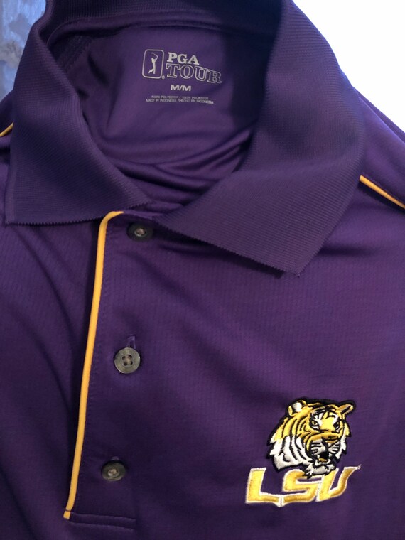 Sale PGA Tour LSU Golf Shirt Polo PGA 