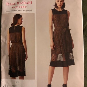 Uncut Factory Fold Vogue Sewing Isaac Mizrahi New York V1554 Vogue Patterns American Designer Misses Dress Sizes 6 8 10 12 14 16 18 20 22