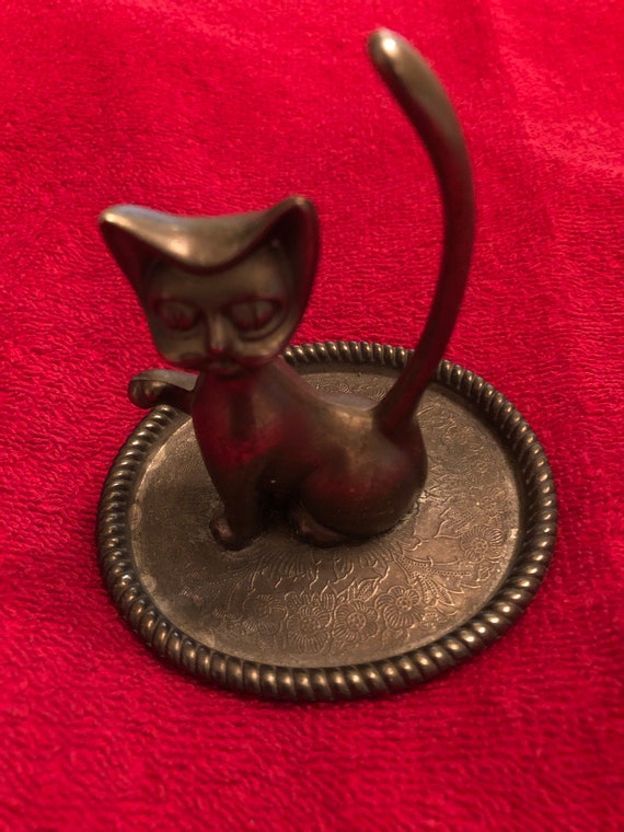 Silver Cat Ring Holder Rings Can Be Stored On The… - image 1