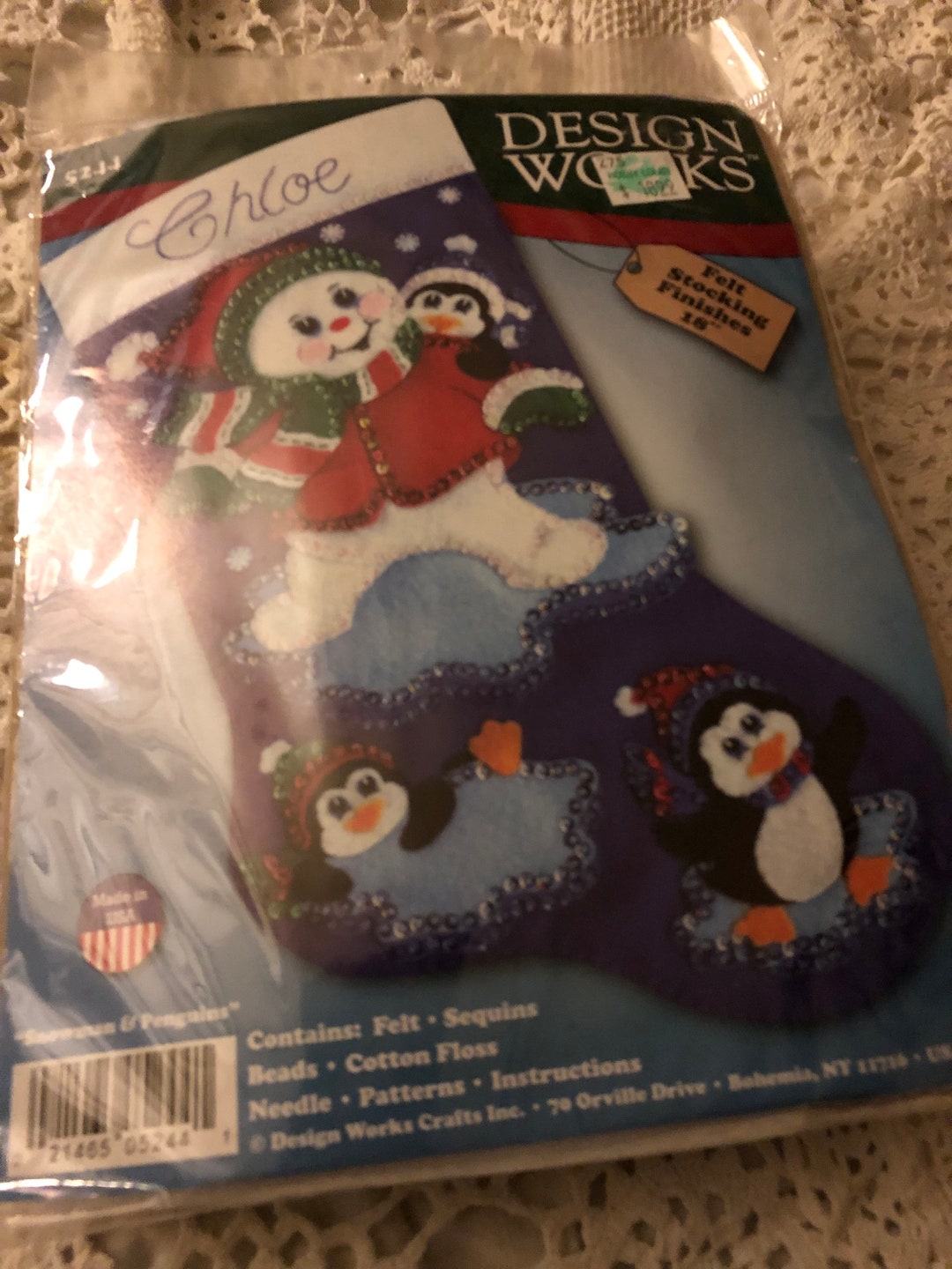 SALE Design Works Felt Stocking Kit Finishes 18 Inches Kit 5244 Snowman