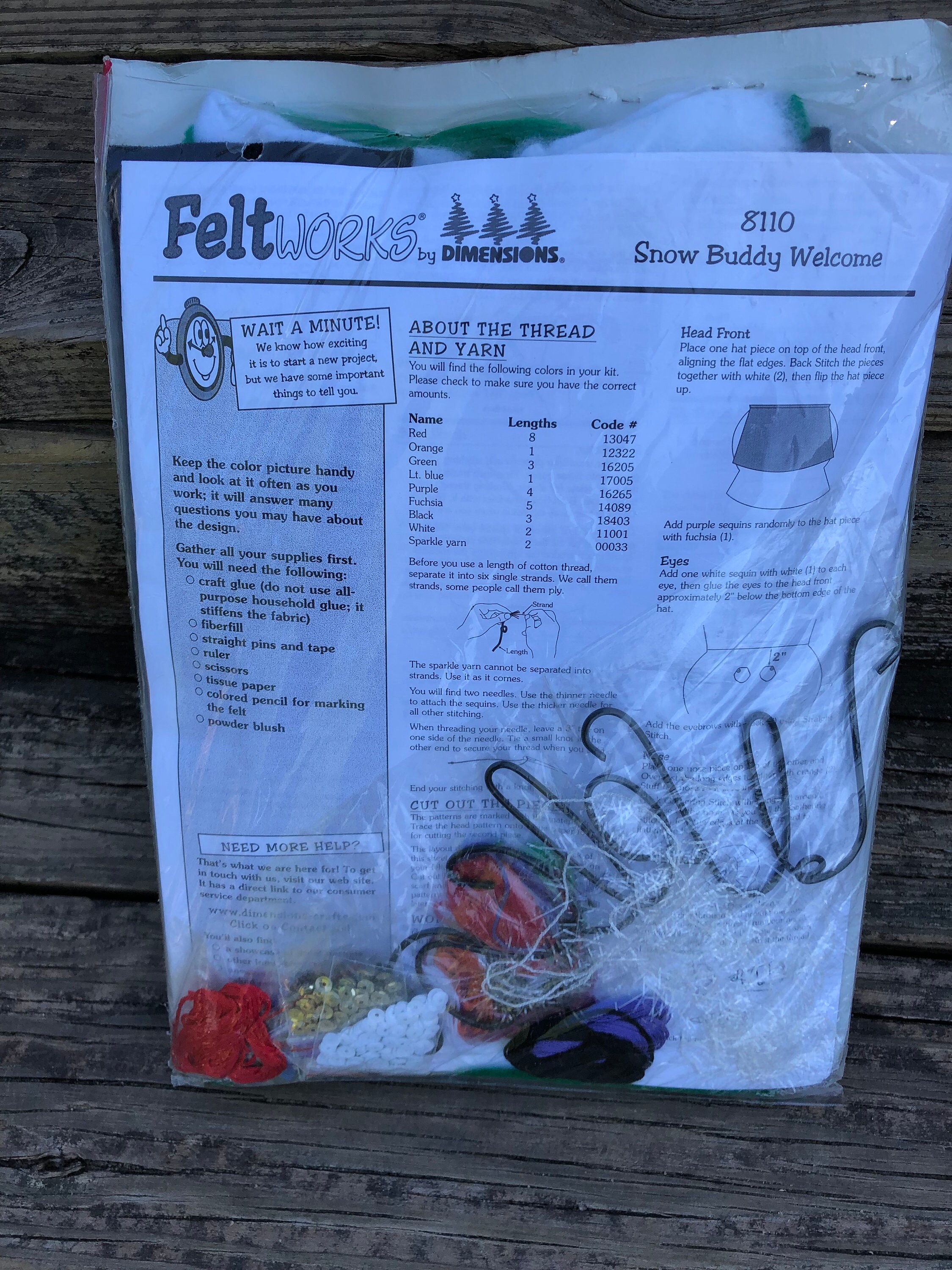 Felt Works By Dimensions 8110 Snow Buddy Designed By Etsy