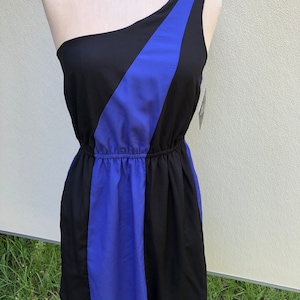 SALE BeBop Junior Blue And Black One Shoulder Dress Sun Dress Size M With Tag