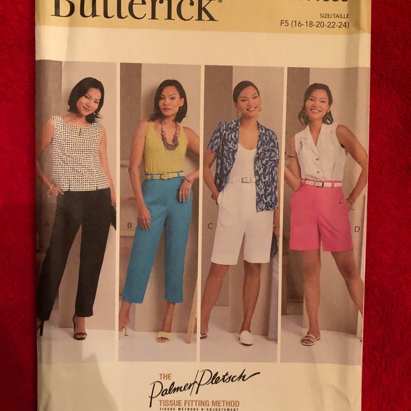 Uncut Factory Fold Sewing Pattern Butterick R11835 Sizes 16 18 20 22 24 Palmer Pletsch Misses' Pants 4 Lengths Copyright 2023 Sold For 22.95