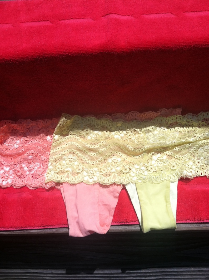 Women/'s Lingerie Undies Packaged As An Icecream Cone Lace Panties Lime Green And Orange