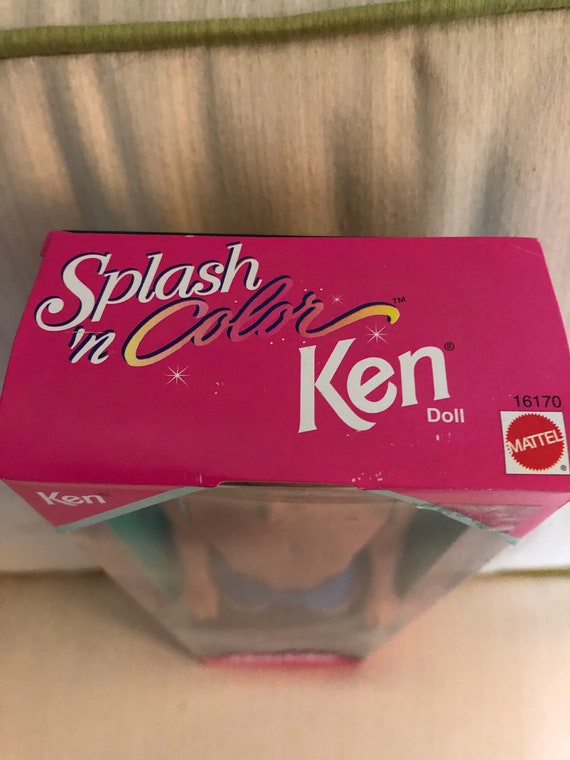 Vintage 1990s Mattel 16170 Splash 'n Color Ken Magical Hair Vintage 1990s Mattel 16170 Splash 'n Color Ken Magical Hair
