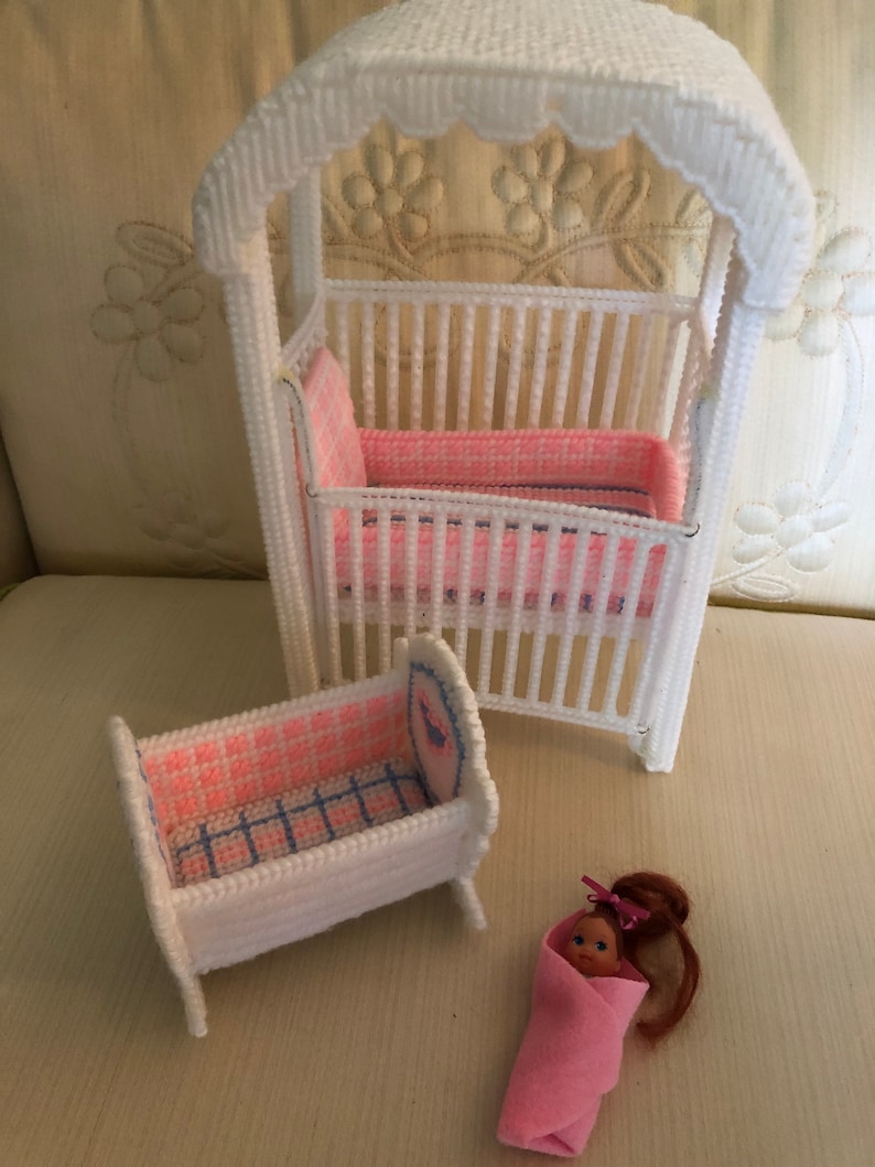 Plastic Canvas Barbie Doll Furniture Fashion Doll Nursery Baby | Etsy