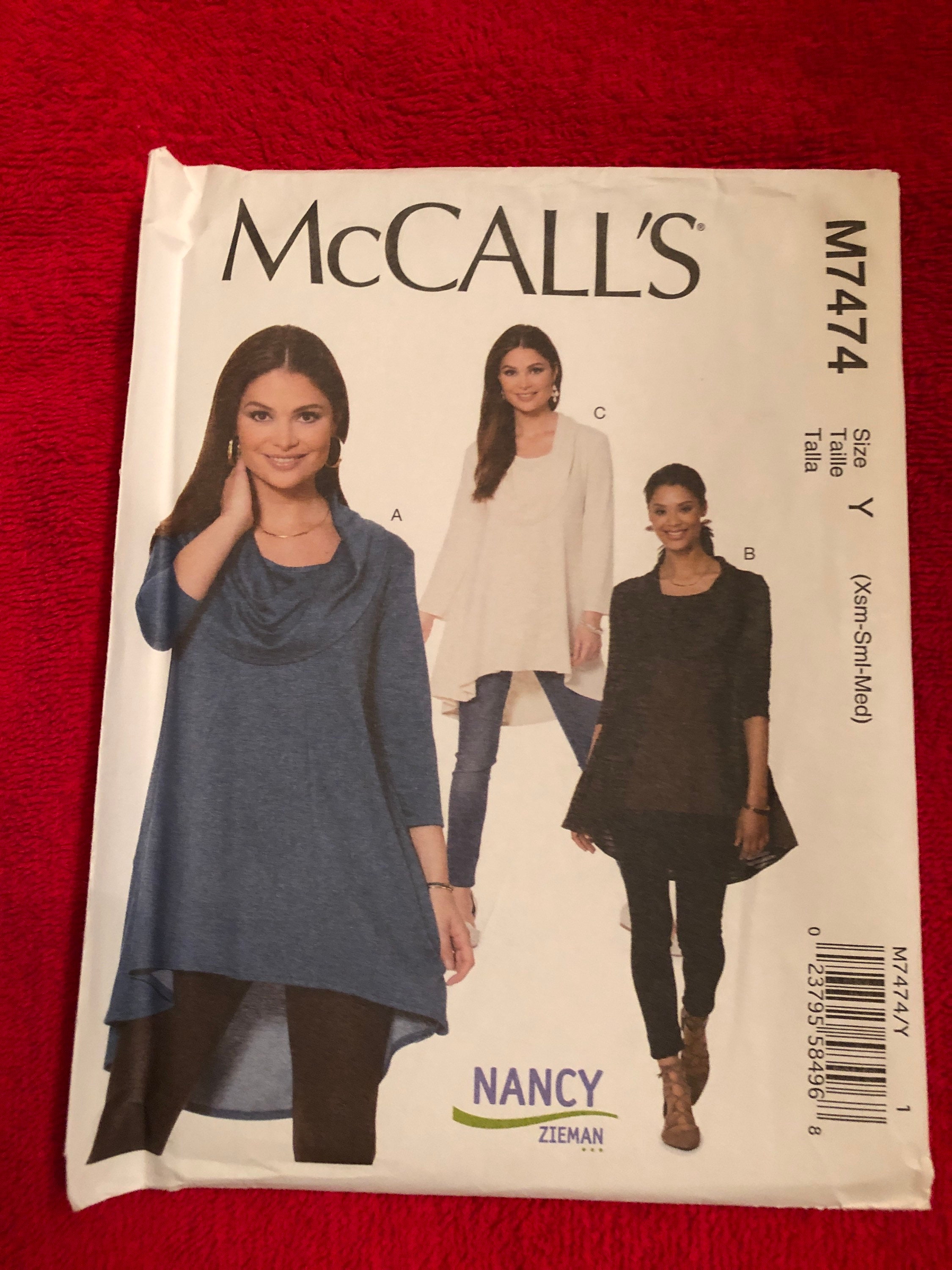 Uncut Factory Fold Sewing Pattern McCall/'s M7471 Sizes 14 16 18 20 22 Misses/' Tops And Tunic Copyright 2016 Originally Sold For 17.95
