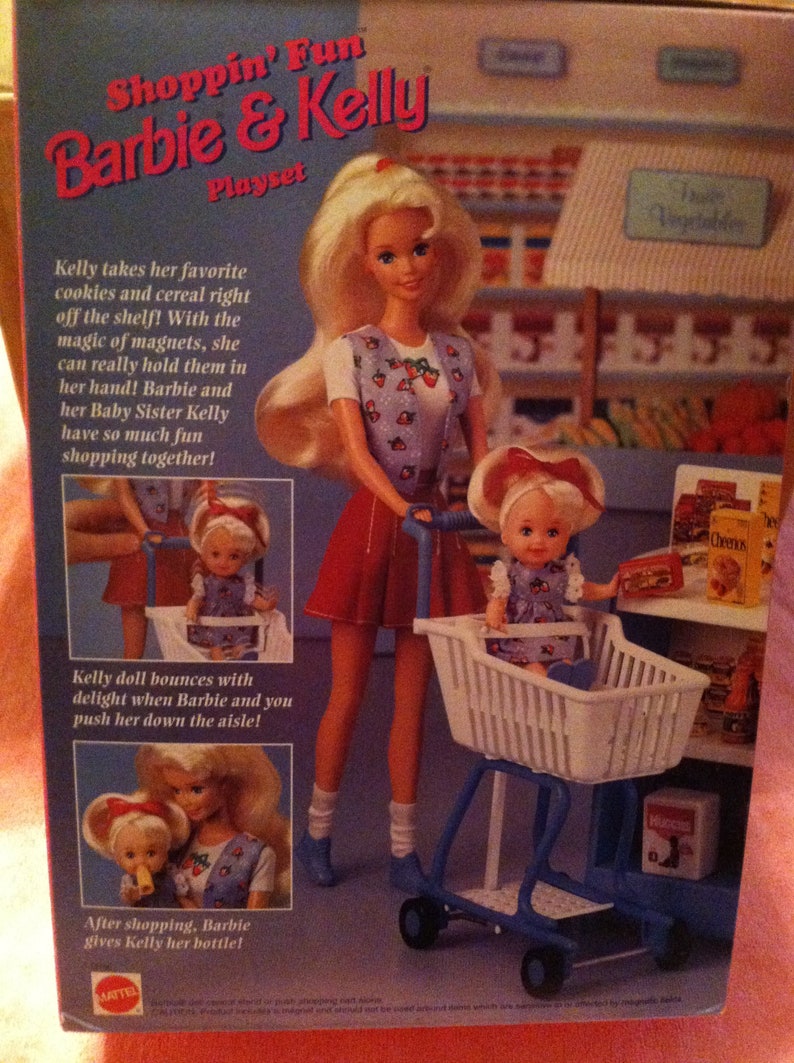 Shoppin' Fun Barbie And Kelly Playset 1990s Barbie Doll | Etsy
