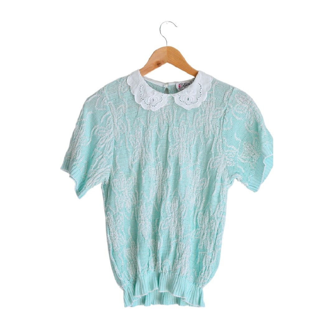 Jumper with deals lace collar
