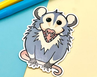 Smiling Possum Vinyl Sticker