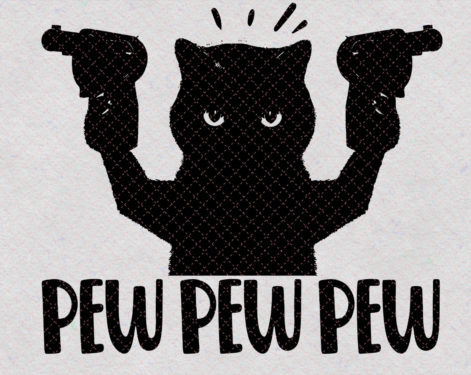 Black Cat Pew Pew Pew Png Funny Cat Gift Sublimated Etsy