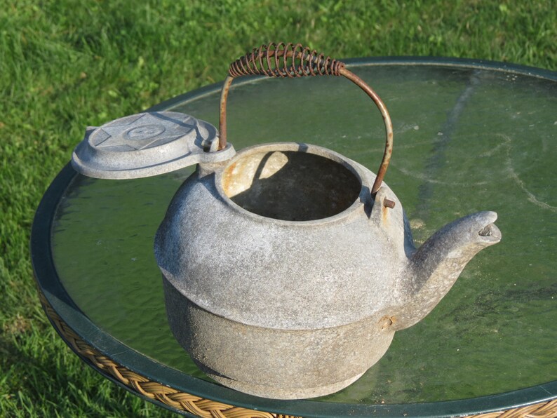 Repurposed Cast Aluminum Tea Kettle Planter Upcycled Recycled Etsy