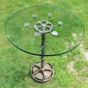 Unique Custom Hand Crafted One of a Kind Welded Automotive Themed Table