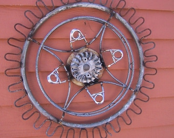 Custom Handcrafted Salvaged Recycled Repurposed Upcycled Rusty Wall Art