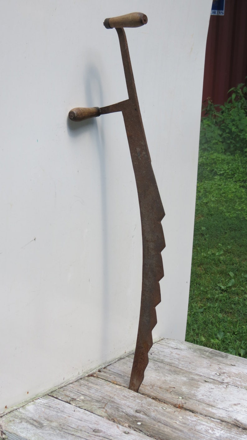 Antique Dual Handle Ice Cutting Saw Etsy