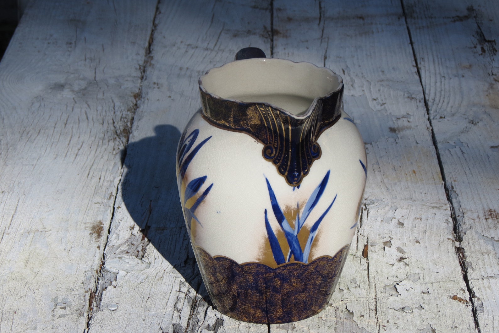 Antique New England Pottery Company Boston MA Ceramic Pitcher Beautiful ...