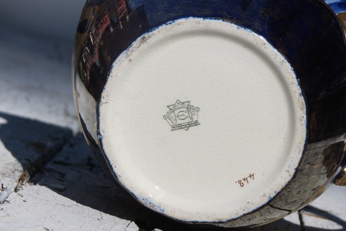 Antique New England Pottery Company Boston MA Ceramic Pitcher Beautiful ...