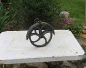 Vintage Black Iron Pulley DIY Repurpose Light Salvaged Barn Finds