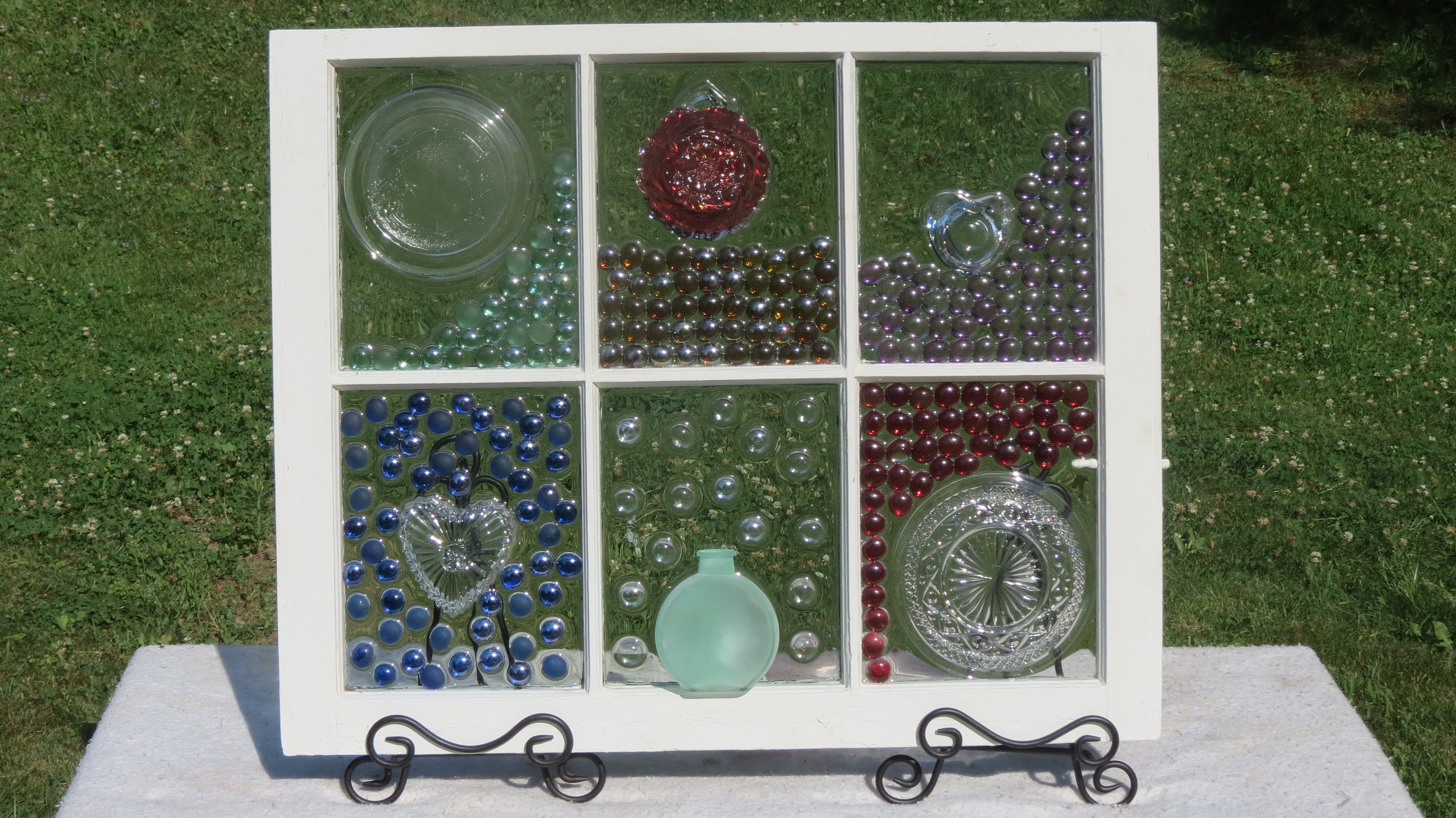 Unique Colorful Fused Glass Window Etsy