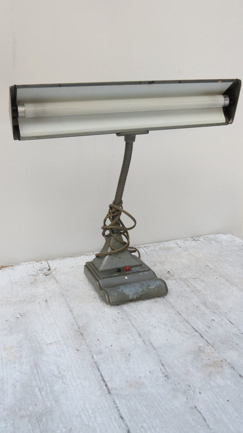 Vintage Working Fluorescent Flexible Desk Lamp